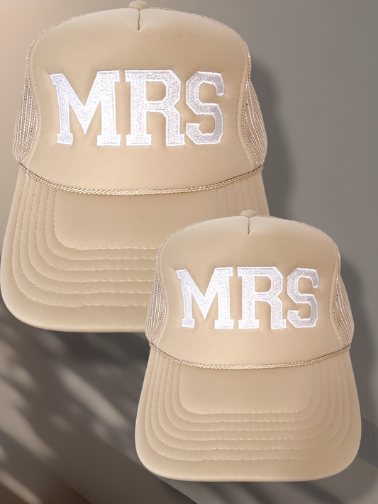 Mrs Embroidered Wifey bride Trucker Hat cap