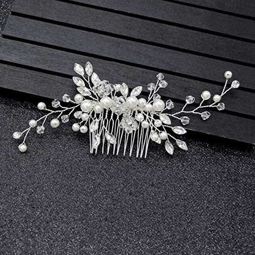 Silver & Pearl Hair Comb